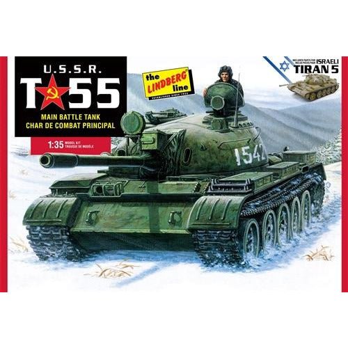Lindberg USSR T - 55 Battle Tank 1/35 Scale Model Kit - Lindberg - ModelCars.com