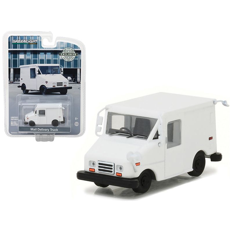 LLV Long Life Mail Delivery Truck Plain White "Hobby Exclusive" 1/64 Diecast Model Car by Greenlight-Greenlight-ModelCars.com