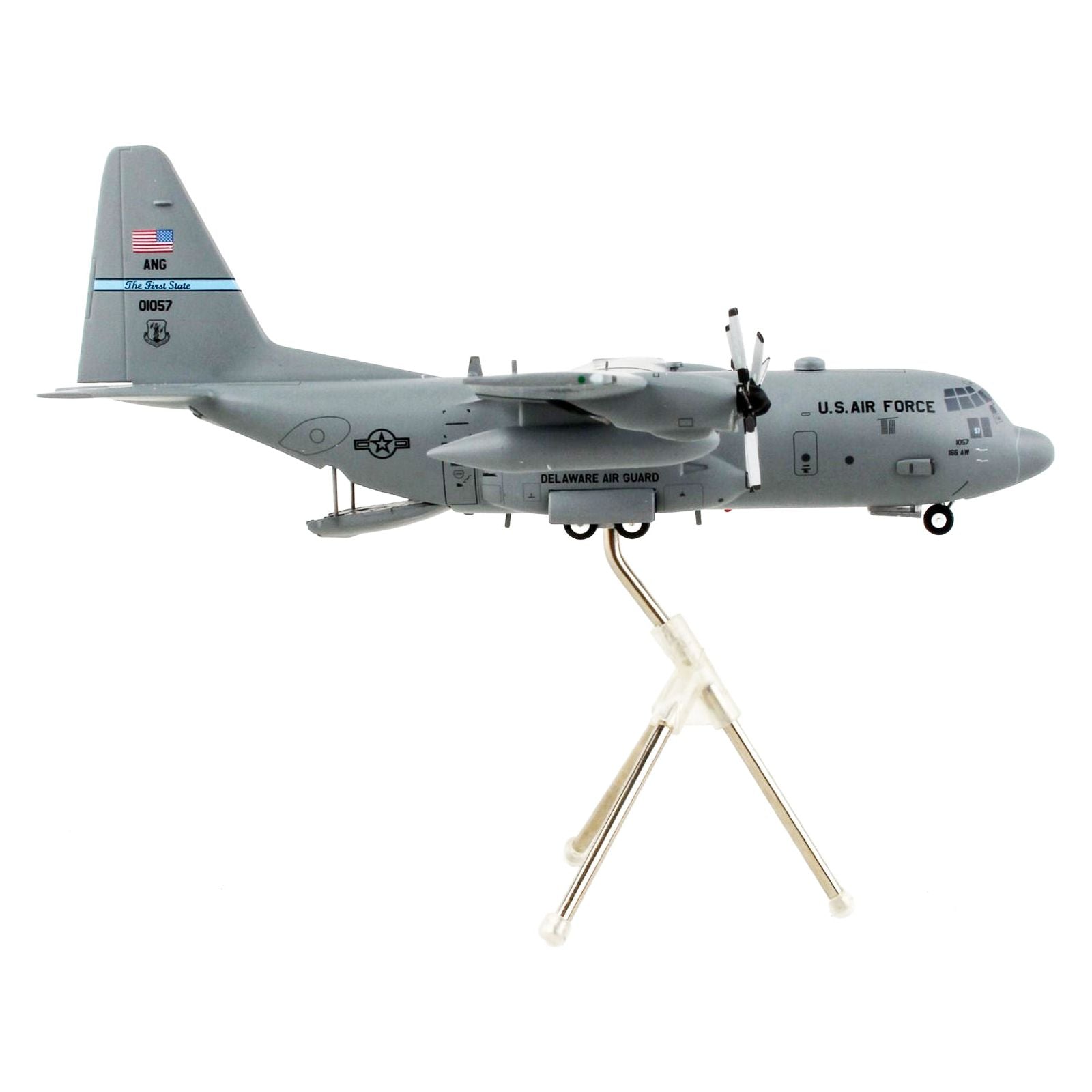 Lockheed C - 130H Hercules Transport Aircraft "Delaware Air National Guard" United States Air Force "Gemini 200" Series 1/200 Diecast Model Airplane by GeminiJets - GeminiJets - ModelCars.com