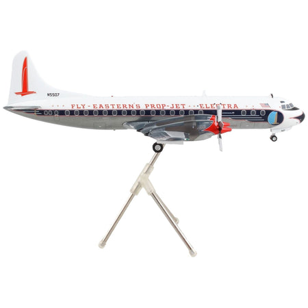 Lockheed L-188 Electra Commercial Aircraft "Eastern Air Lines" White with Blue Stripes "Gemini 200" Series 1/200 Diecast Model Airplane by GeminiJets-GeminiJets-ModelCars.com