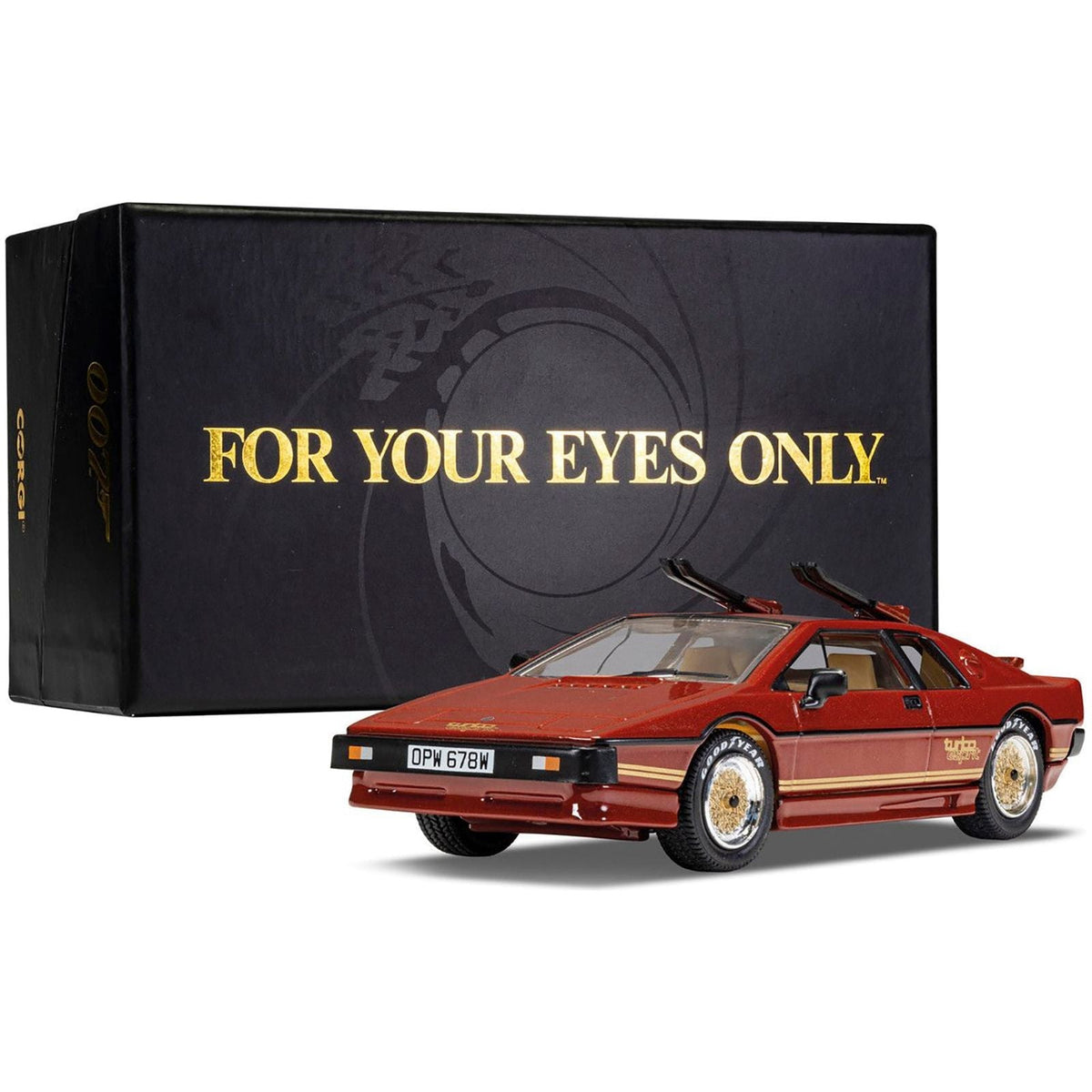 Lotus Esprit Turbo RHD (Right Hand Drive) Red Metallic James Bond 007 "For Your Eyes Only" (1981) Movie Diecast Model Car by Corgi-Corgi-ModelCars.com