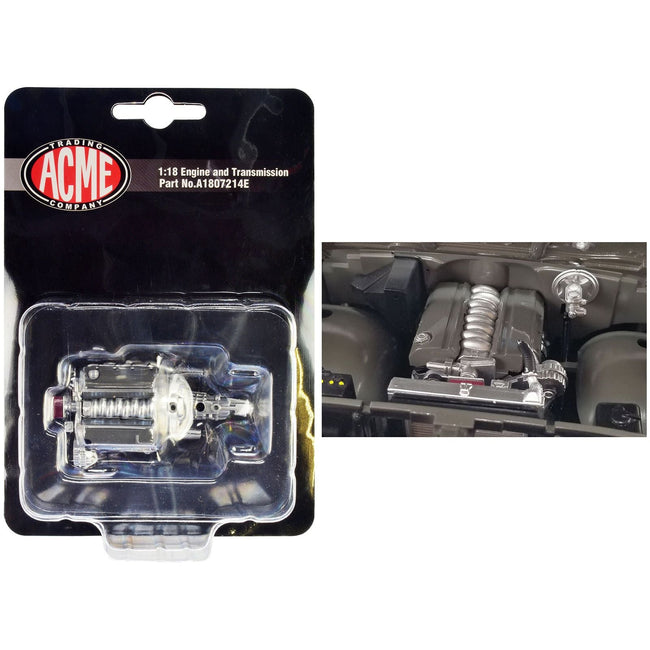 LS - 10 Engine & Transmission Replica from "1969 Chevrolet C - 10 LS - 10 Custom Pickup Truck" 1/18 by ACME - Acme - ModelCars.com