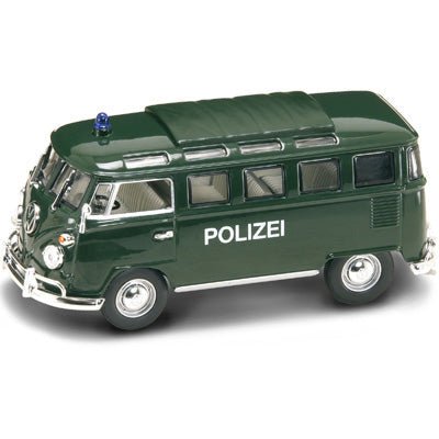 Lucky Die Cast 1:43 VW Microbus ’62 Police – Green - Heartland - ModelCars.com