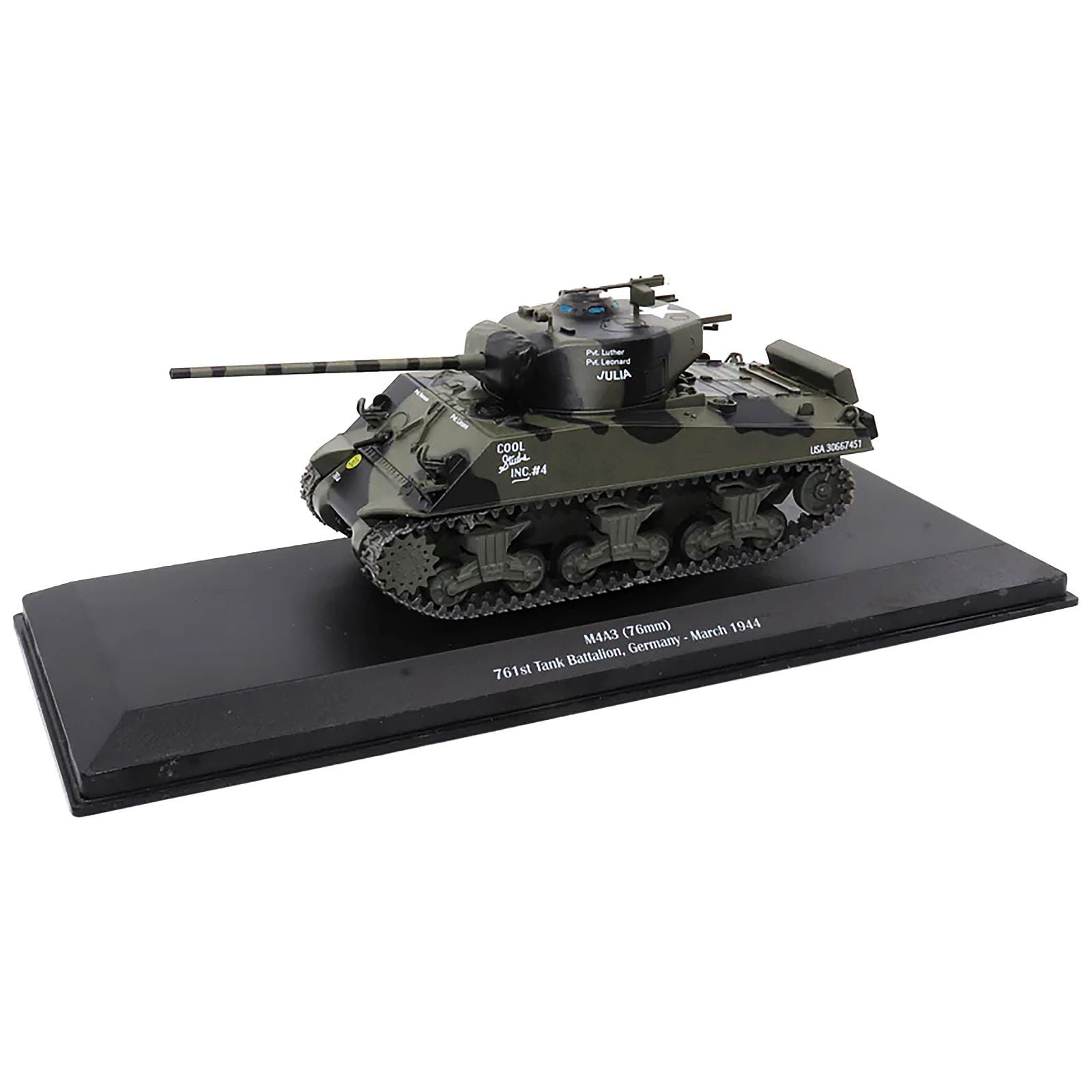M4A3 (76mm) Tank "Julia" "U.S.A. 761st Tank Battalion Germany March 1944" 1/43 Diecast Model by AFVs of WWII - AFV's of WWII - ModelCars.com