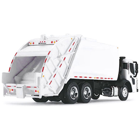Mack LR with McNeilus Rear Load Refuse Body White 1/87 (HO) Diecast Model by First Gear-First Gear-ModelCars.com