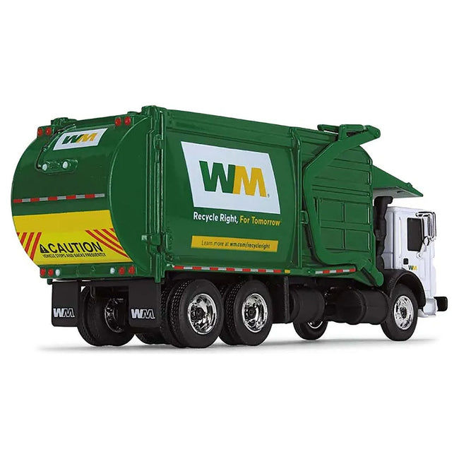 Mack TerraPro Refuse Garbage Truck with Front Loader "Waste Management" White and Green 1/87 (HO) Diecast Model by First Gear - First Gear - ModelCars.com