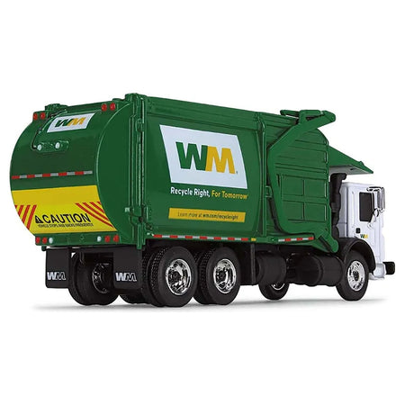 Mack TerraPro Refuse Garbage Truck with Front Loader "Waste Management" White and Green 1/87 (HO) Diecast Model by First Gear-First Gear-ModelCars.com