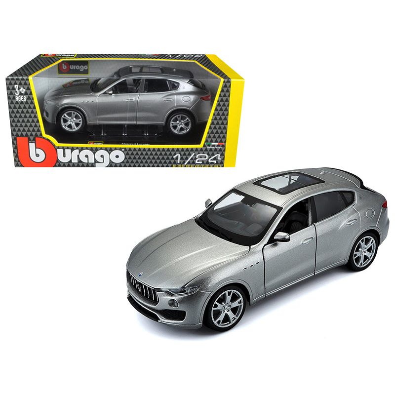 Maserati Levante Silver 1/24 Diecast Model Car by Bburago - Bburago - ModelCars.com