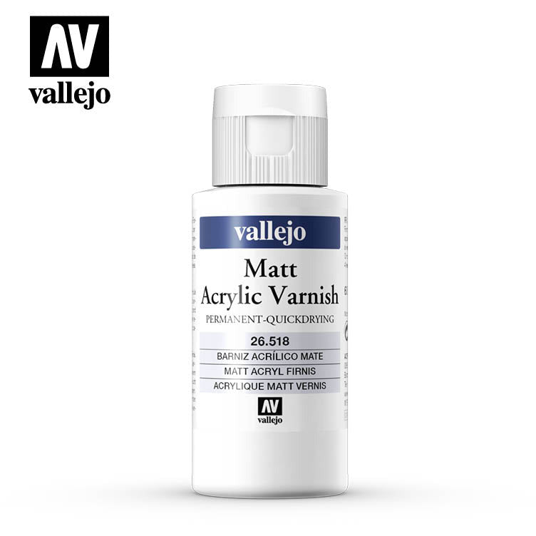 Matt Acrylic Varnish permanent, quick drying, by Vallejo.