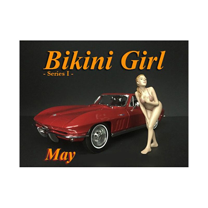 May Bikini Calendar Girl Figure for 1/18 Scale Models by American Diorama-American Diorama-ModelCars.com