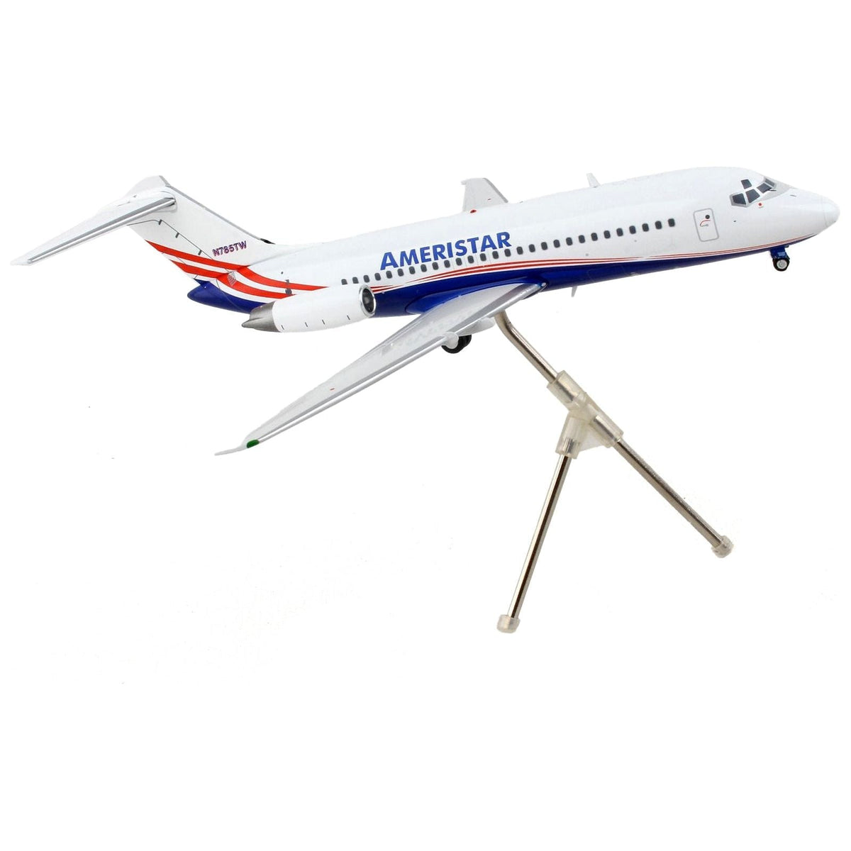 McDonnell Douglas DC-9-15F Commercial Aircraft "Ameristar Air Cargo" White with Blue and Red Stripes "Gemini 200" Series 1/200 Diecast Model Airplane by GeminiJets-GeminiJets-ModelCars.com