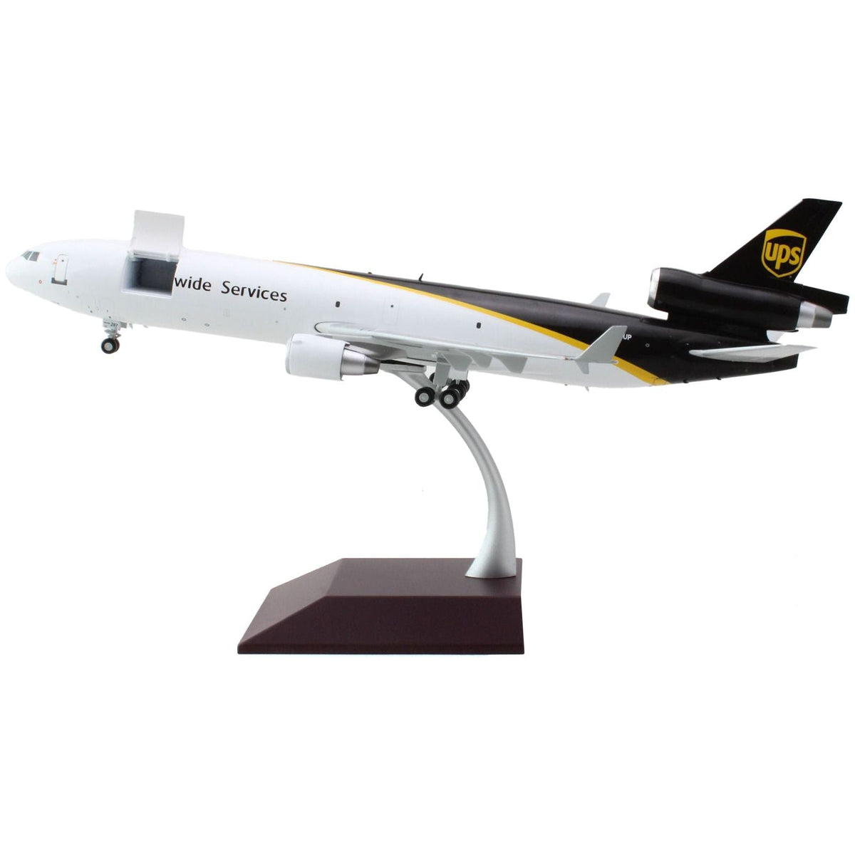 McDonnell Douglas MD - 11F Commercial Aircraft "UPS Worldwide Services" White with Brown Tail "Gemini 200 - Interactive" Series 1/200 Diecast Model Airplane by GeminiJets - GeminiJets - ModelCars.com