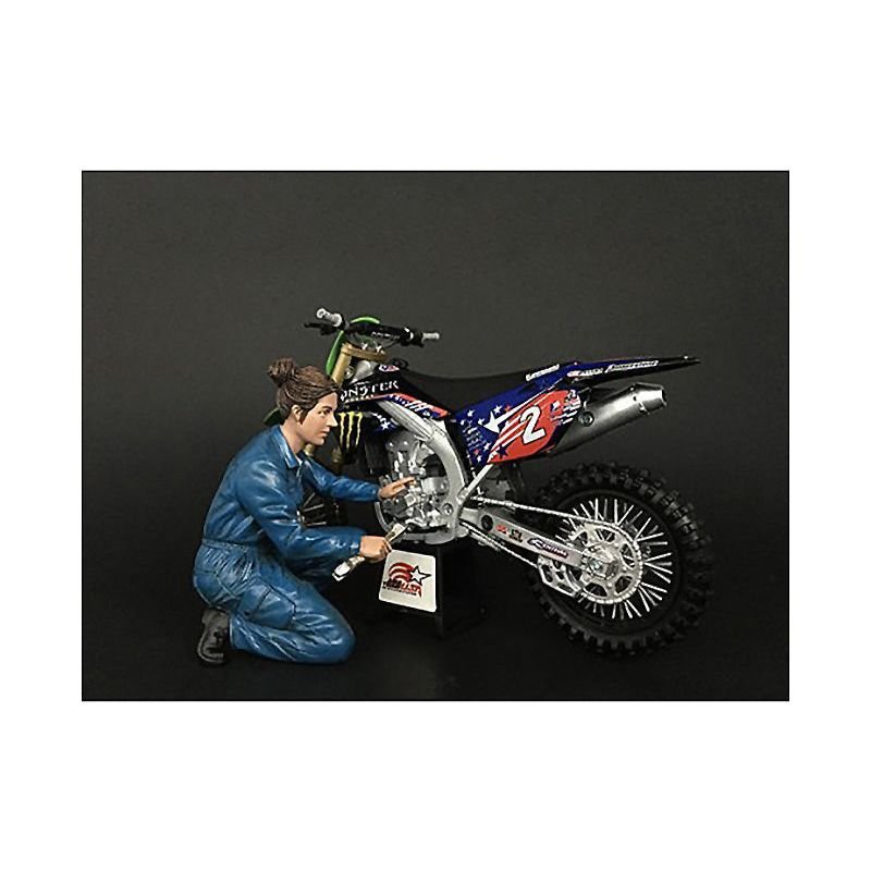 Mechanic Chole Figurine for 1/12 Scale Motorcycle Models by American Diorama-American Diorama-ModelCars.com
