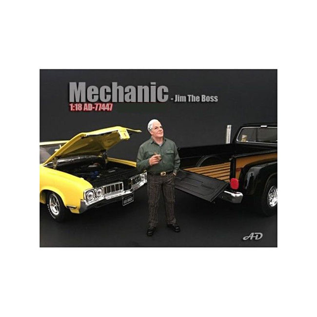 Mechanic Jim The Boss Figurine for 1/18 Scale Models by American Diorama-American Diorama-ModelCars.com