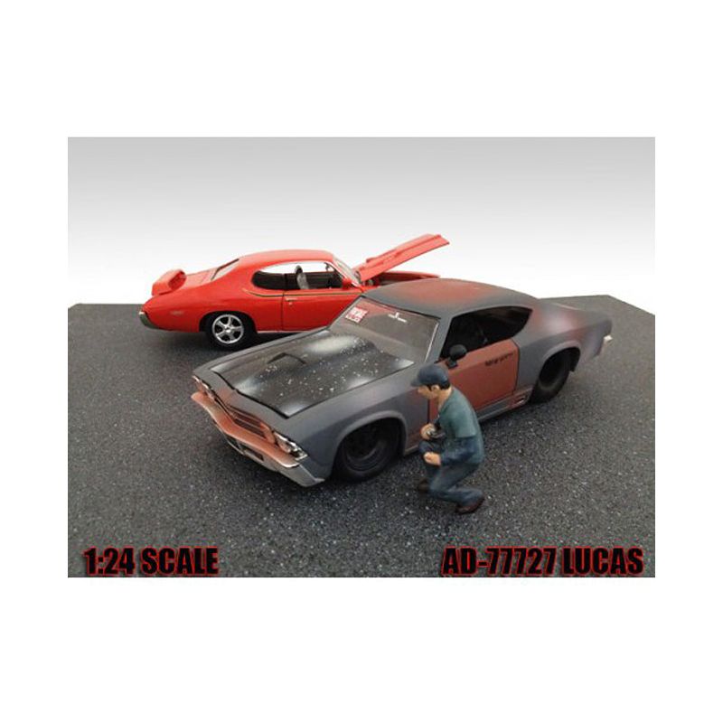 Mechanic Lucas Figure For 1:24 Diecast Model Cars by American Diorama - American Diorama - ModelCars.com