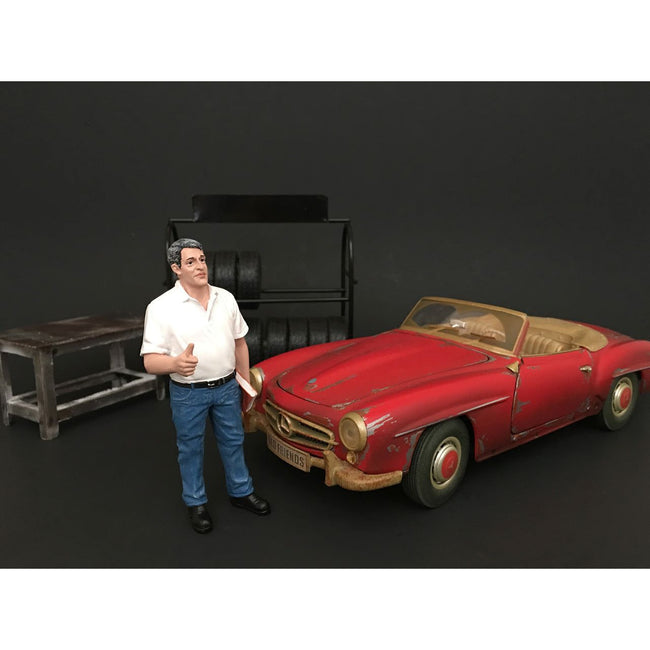 Mechanic Manager Tim Figure For 1:24 Scale Models by American Diorama-American Diorama-ModelCars.com