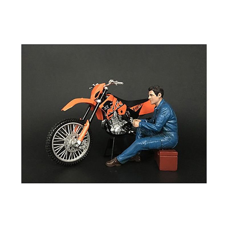 Mechanic Michael Figurine for 1/12 Scale Motorcycle Models by American Diorama - American Diorama - ModelCars.com