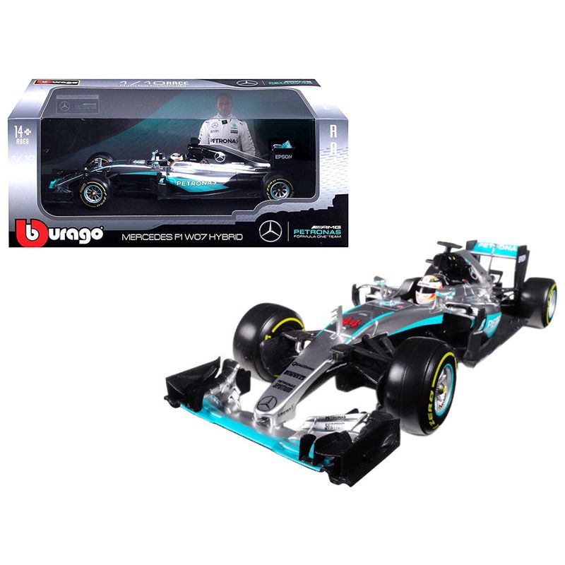 Mercedes AMG F1 W07 Hybrid Petronas 44 Lewis Hamilton Formula 1 (2016) 1/18 Diecast Model Car by Bburago-Bburago-ModelCars.com