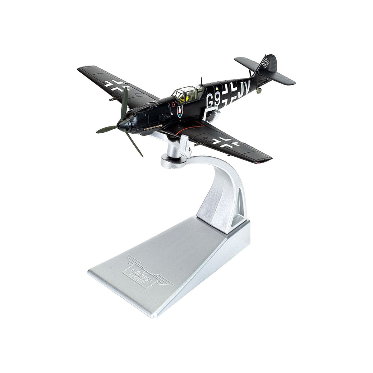 Messerschmitt Bf 109E-4 Fighter Aircraft "G9+JV Nightfighter Operations Dusseldorf Germany" (1941) Luftwaffe "The Aviation Archive" Series 1/72 Diecast Model by Corgi-Corgi-ModelCars.com