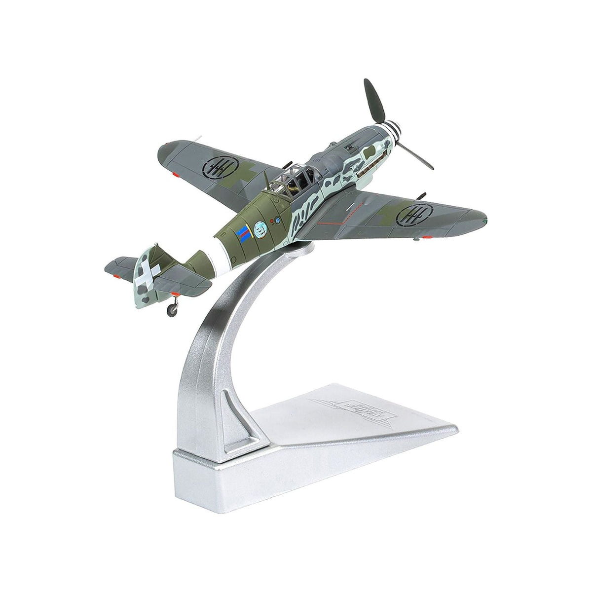Messerschmitt Me109G-6 (Trop) Fighter Aircraft "Maggiore Antonio Vizzotto 150 Gruppo Gigi Tre Osei Regia Aeronautica Sicily" (July 1943) "The Aviation Archive" Series 1/72 Diecast Model by Corgi-Corgi-ModelCars.com