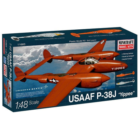 Minicraft 11683 P-38J USAAF "YIPPEE" 1/48th-Minicraft-ModelCars.com