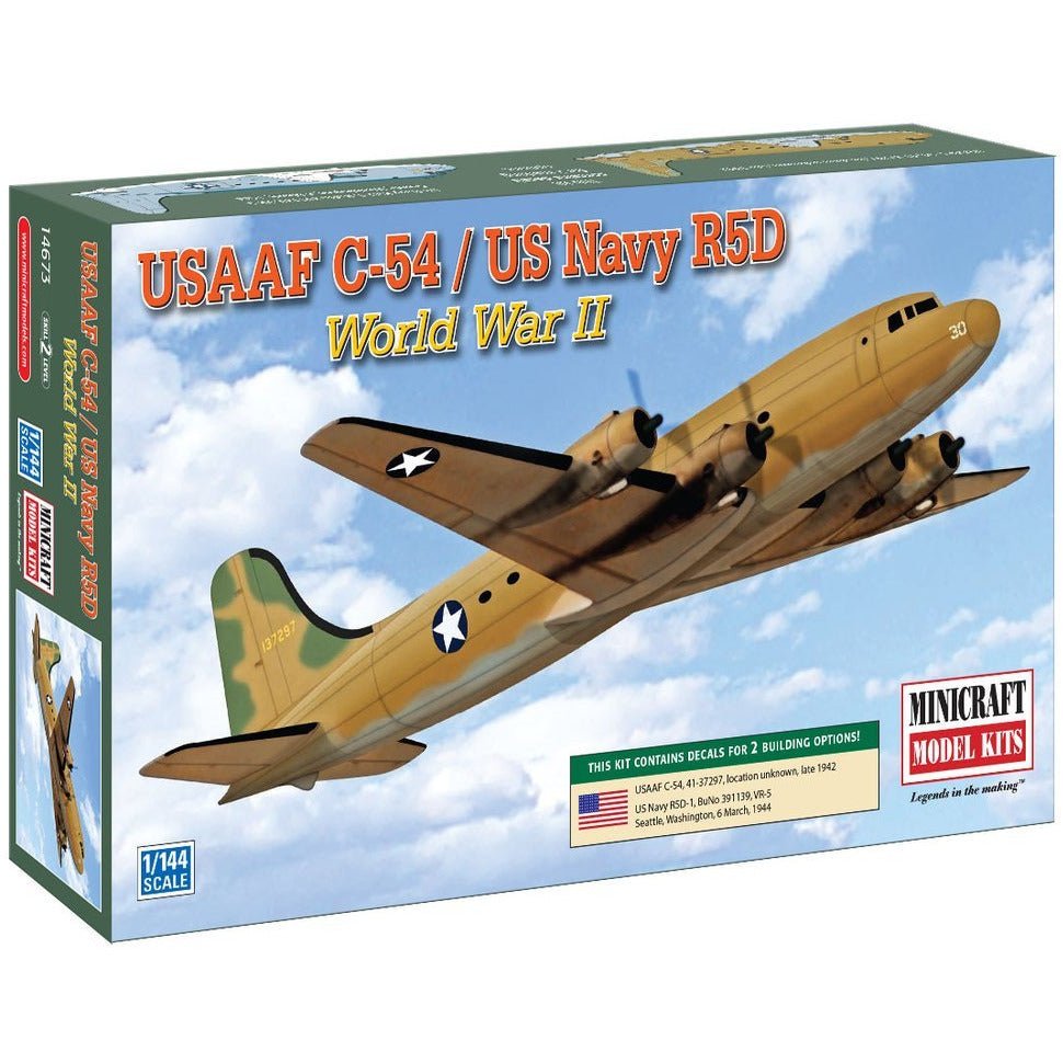 Minicraft 14673 1/144 WW2 C - 54 USAAF & USN w/2 options - Heartland - ModelCars.com