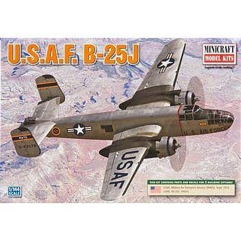 Minicraft Models 1/144 B-25 H/J USAF Post-War-Minicraft-ModelCars.com