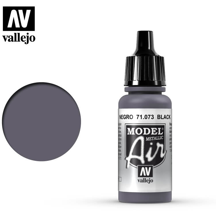 Model Air Vallejo Black (Metallic) 71073 acrylic airbrush color - Vallejo - ModelCars.com