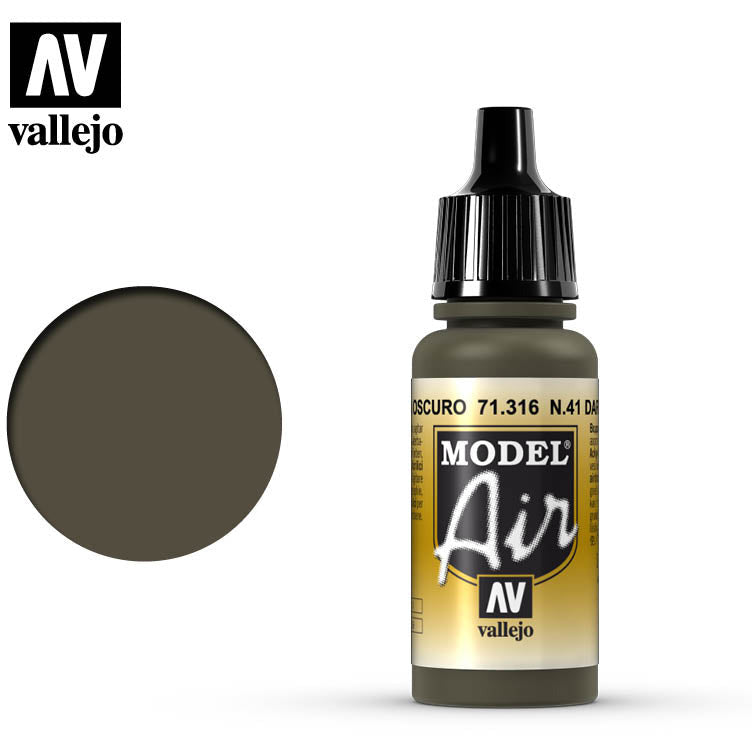 Model Air Vallejo N41 Dark Olive Drab 71316 acrylic airbrush color