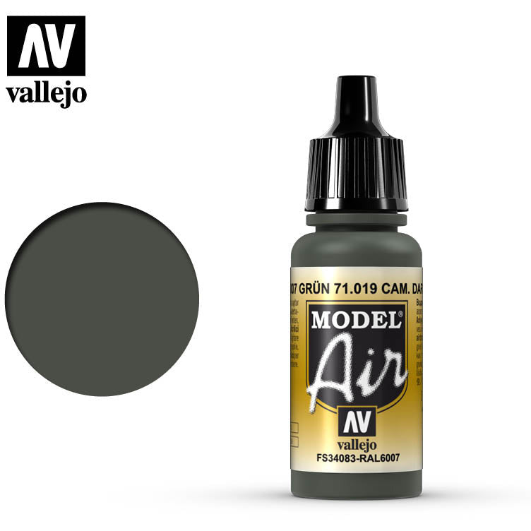 Model Air Vallejo RAL6007 Camouflage Dark Green 71019 acrylic airbrush color