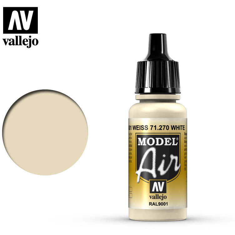 Model Air Vallejo RAL9001 Off-White 71270 acrylic airbrush color