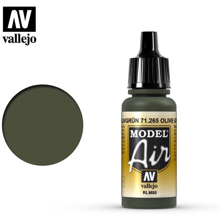 Model Air Vallejo RLM80 Olive Green 71265 acrylic airbrush color - Vallejo - ModelCars.com