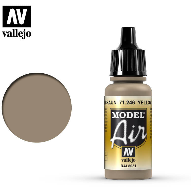 Model Air Vallejo Yellow Brown 71246 acrylic airbrush color