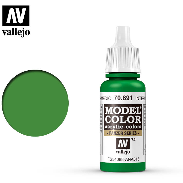 Vallejo Model Color Intermediate Green 70891 for painting miniatures