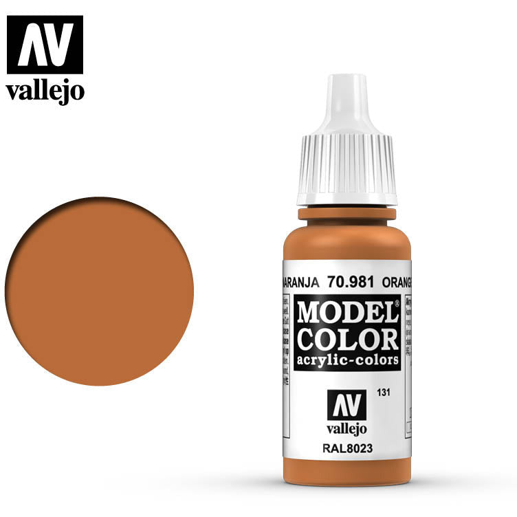 Vallejo Model Color Orange Brown 70981 for painting miniatures