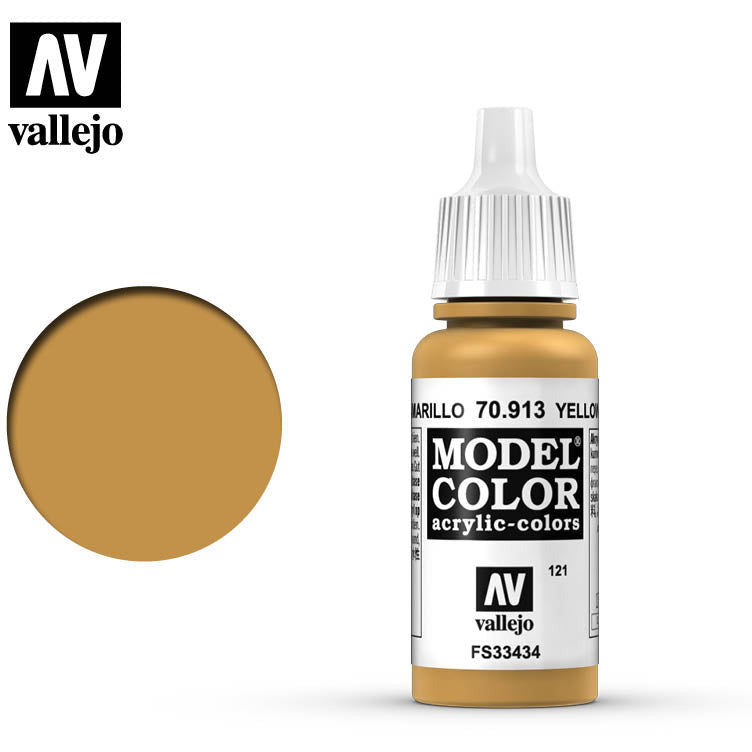 Vallejo Model Color Yellow Ochre 70913 for painting miniatures
