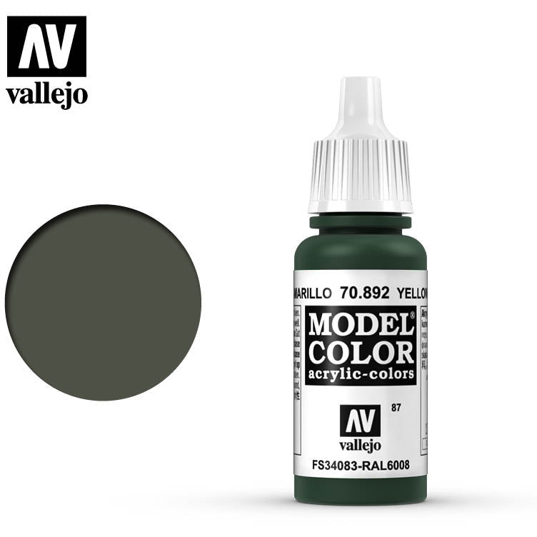 Vallejo Model Color Yellow Olive 70892 for painting miniatures