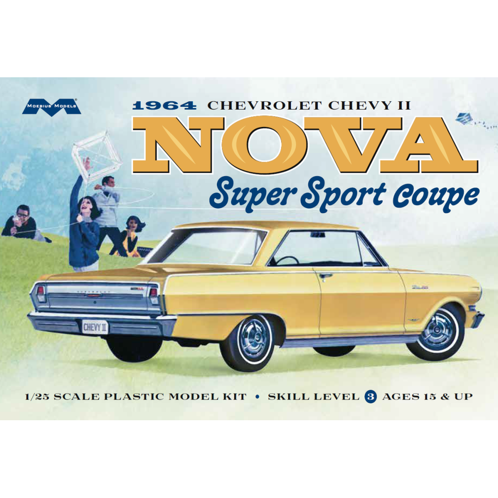 Moebius 1964 Chevy Nova Super Sport 1:25 Scale Model Kit