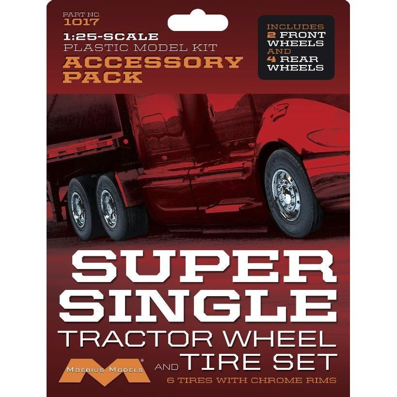 Moebius 1017 Super Single Tractor Wheel & Tire Set 1/25 scale - Moebius - ModelCars.com