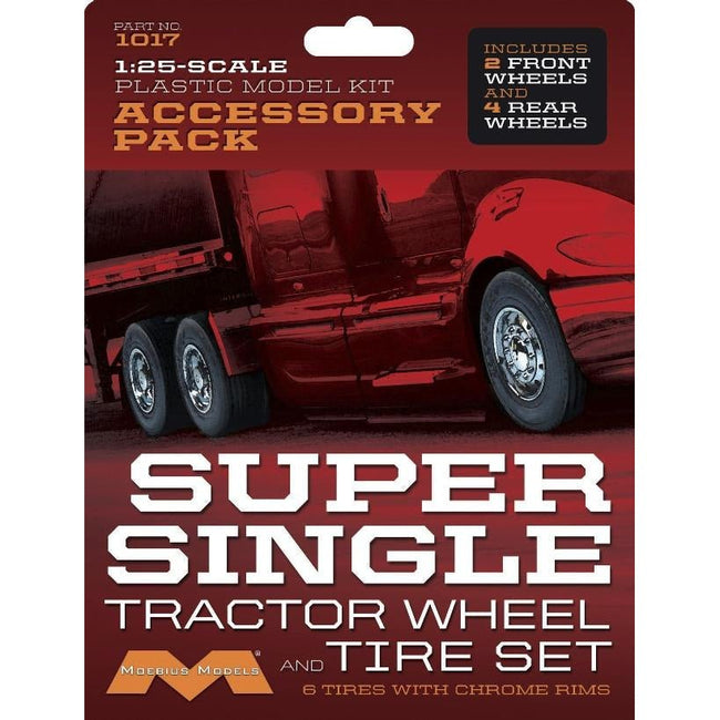 Moebius 1017 Super Single Tractor Wheel & Tire Set 1/25 scale - Moebius - ModelCars.com