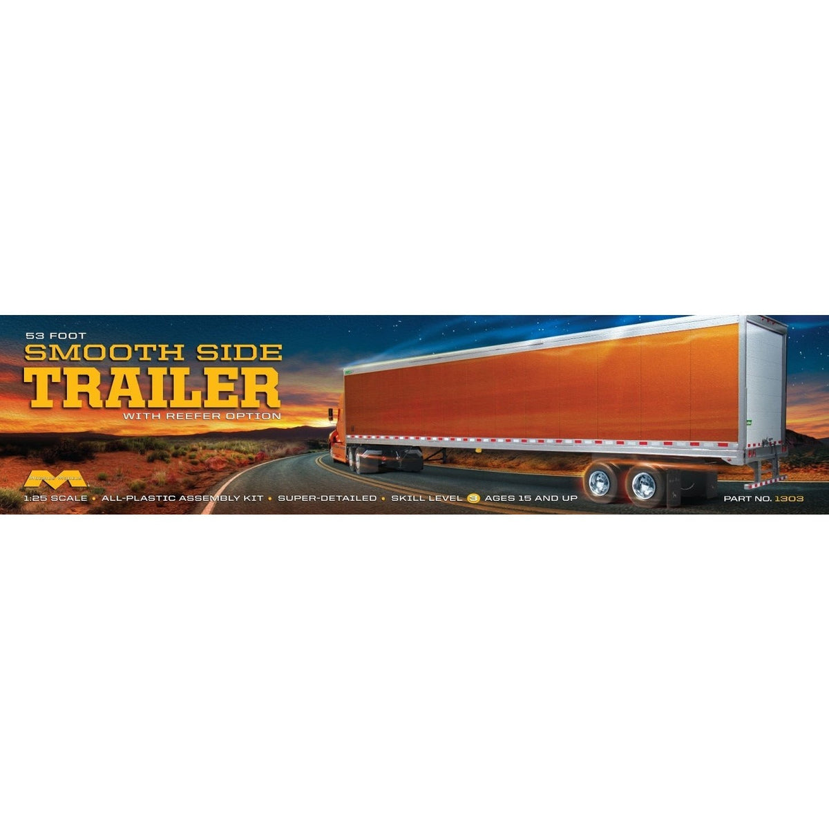 Moebius 1303 53' Smoothside Trailer 1/25 scale-Moebius-ModelCars.com
