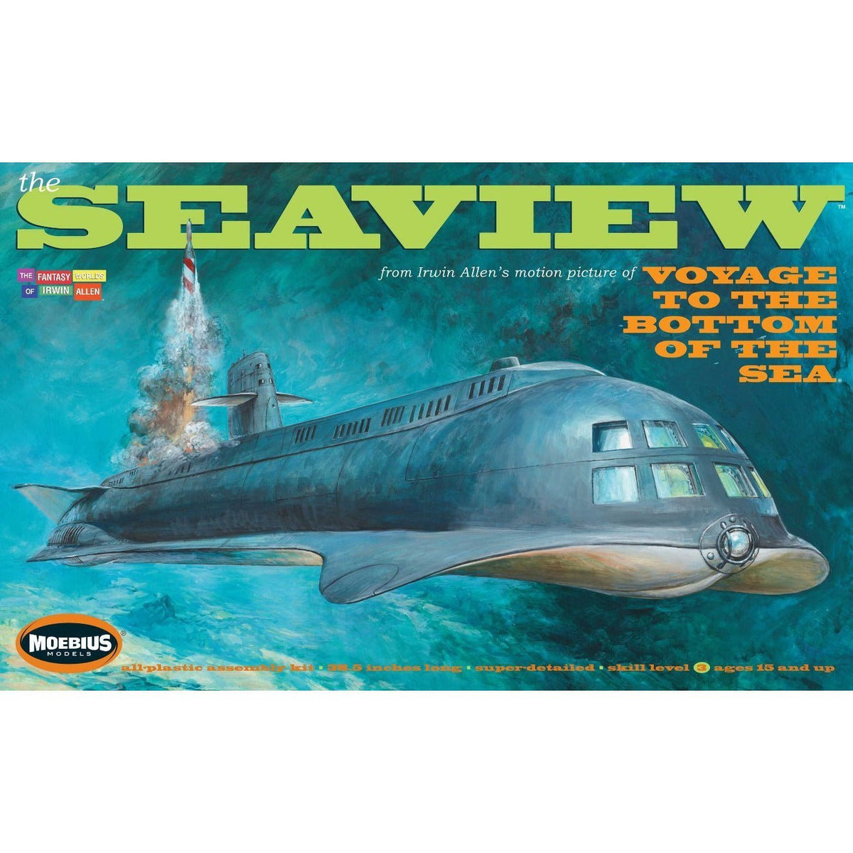 Moebius 708 Seaview Submarine 8 window Movie - revised (39 inch)-Moebius-ModelCars.com