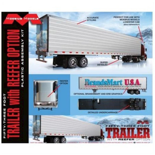 Moebius Model 1/25 53' Trailer w/Reefer Option - Moebius - ModelCars.com