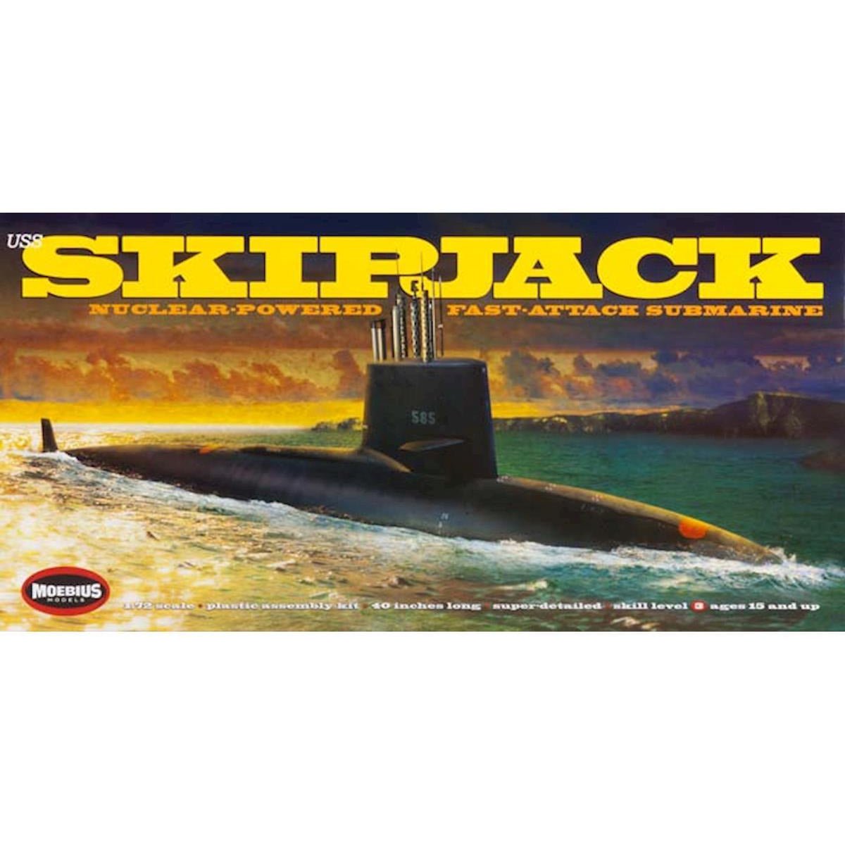 Moebius Model 1400 1/72 USS Skipjack-Moebius-ModelCars.com