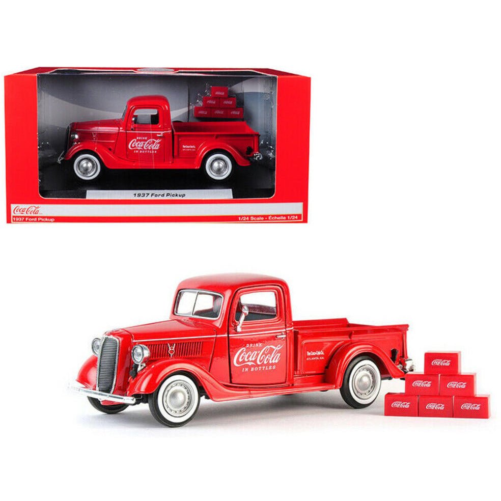 Motor City Classics 1/24 1937 Ford Coca - Cola Pickup with 6 Bottle Cartons - Heartland - ModelCars.com