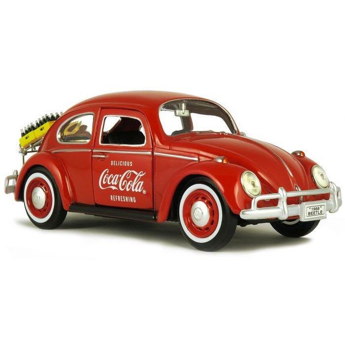 Motor City Classics 1/24 1966 VW Beetle with Rear Luggage Rack with 2 Bottle Cases - Heartland - ModelCars.com
