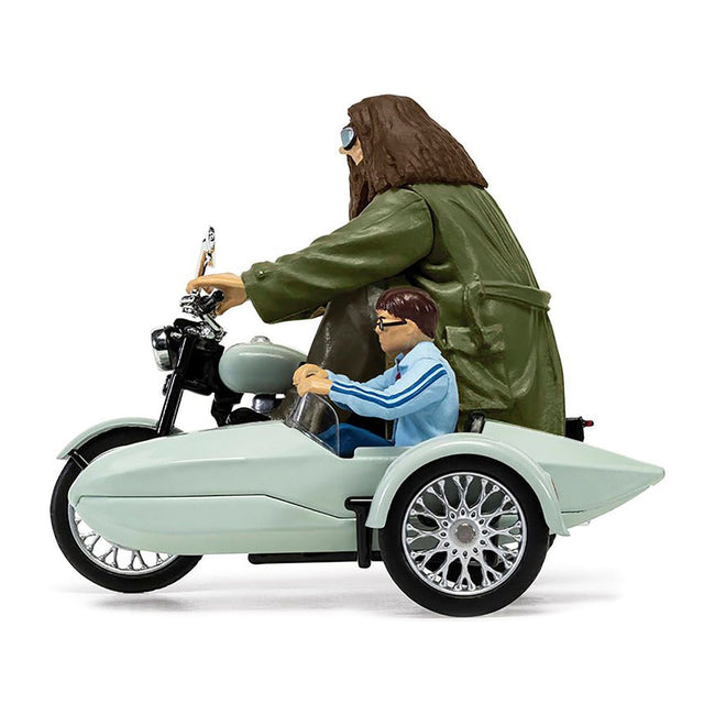 Motorcycle and Sidecar Light Green with Harry and Hagrid Figures "Harry Potter and the Deathly Hallows Part 1" (2010) Movie Diecast Motorcycle Model by Corgi - Corgi - ModelCars.com