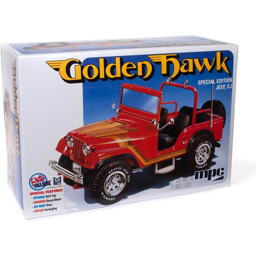 MPC 1981 Jeep CJ5 Golden Hawk 1:25 Scale Model Kit - MPC - ModelCars.com