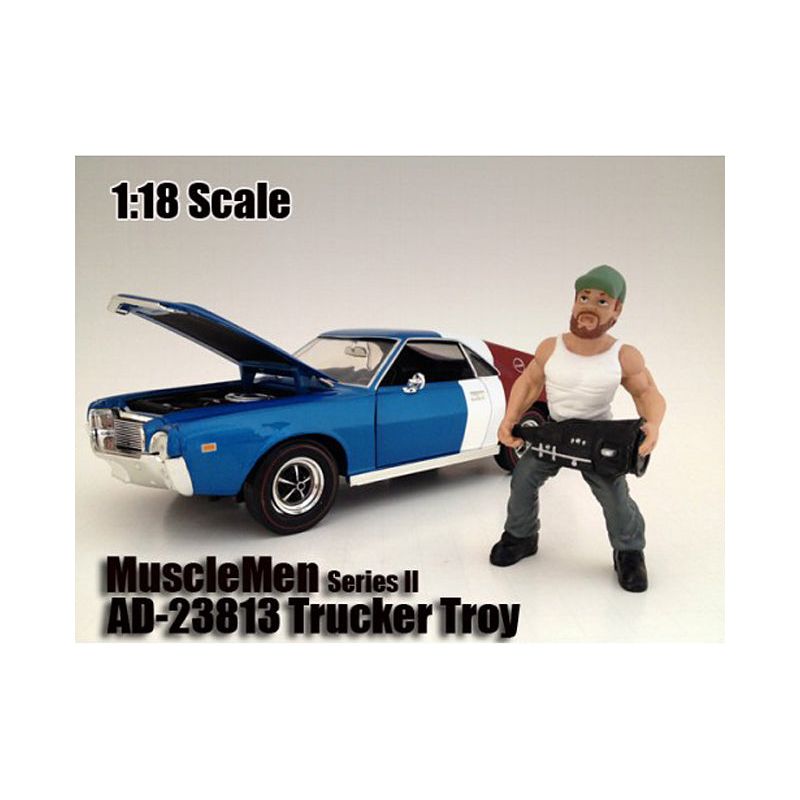 Musclemen "Trucker Troy" Figure For 1:18 Scale Models by American Diorama-American Diorama-ModelCars.com