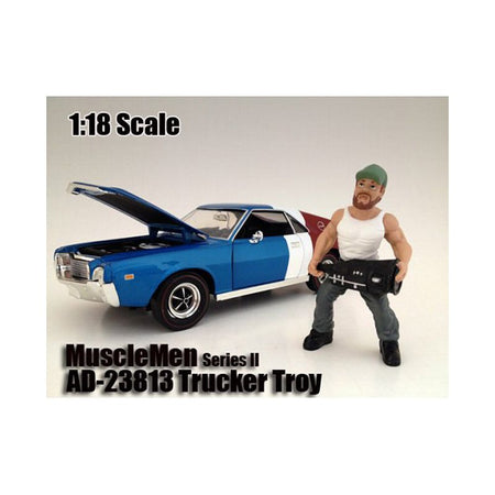 Musclemen "Trucker Troy" Figure For 1:18 Scale Models by American Diorama-American Diorama-ModelCars.com